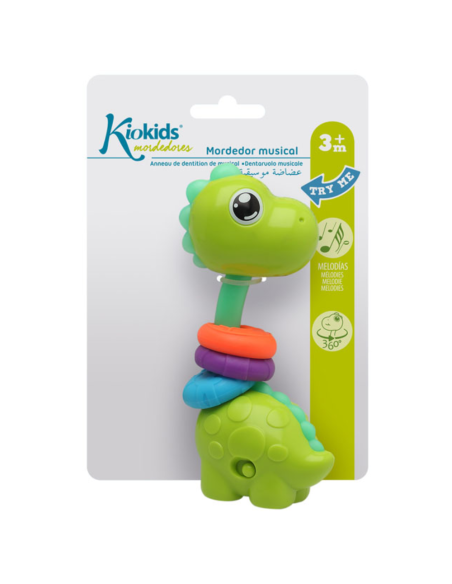 Mordedor musical dinosaurio 3M+ Kiokids