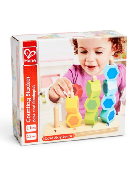 Juego madera Apilar y Contar | Hape - Nappy.es