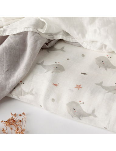 Oferta set 3 muselinas de bambú Kiokids