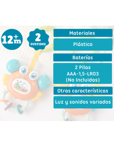 Compra Cangrejo musical con luz y melodía | Kiokids - Nappy.es