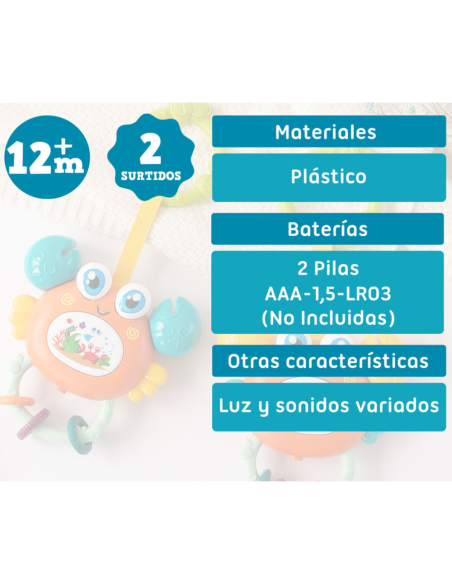 Compra Cangrejo musical con luz y melodía | Kiokids - Nappy.es