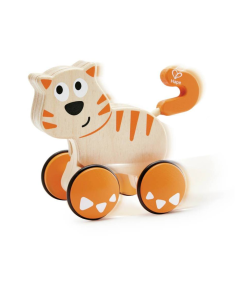Gatito de madera "presiona y avanza" 12M+ Hape