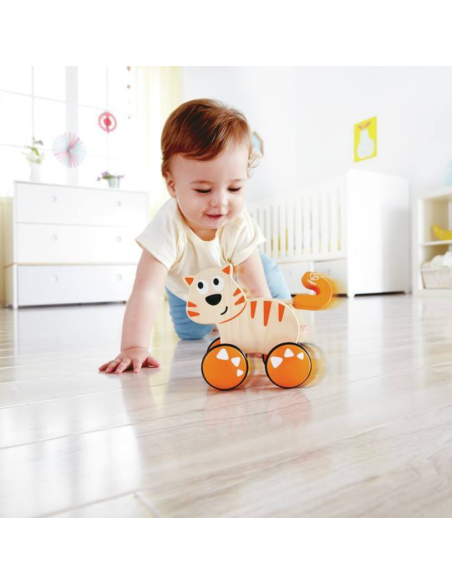 compra Gatito de madera "presiona y avanza" | Hape - Nappy.es