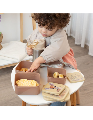 Set porta alimentos 4uds Beige Kiokids