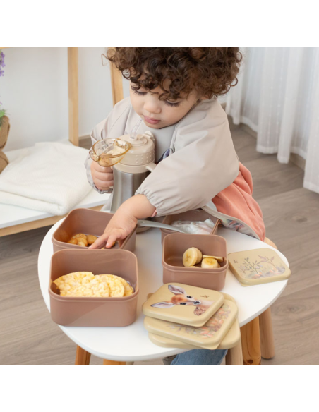 Set porta alimentos 4uds Beige Kiokids