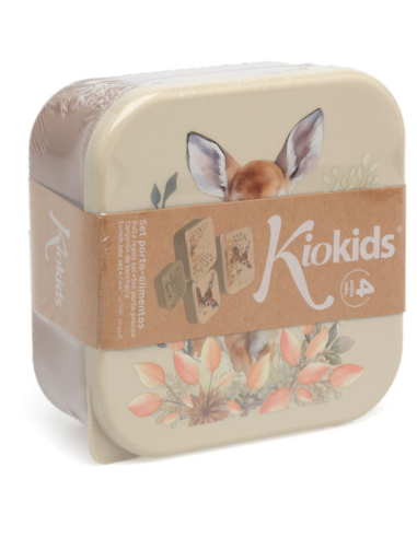 Set porta alimentos 4uds Beige Kiokids