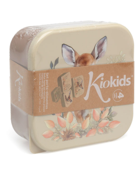 Set porta alimentos 4uds Beige Kiokids