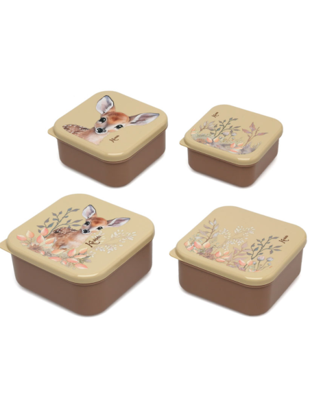 Set porta alimentos 4uds Beige Kiokids