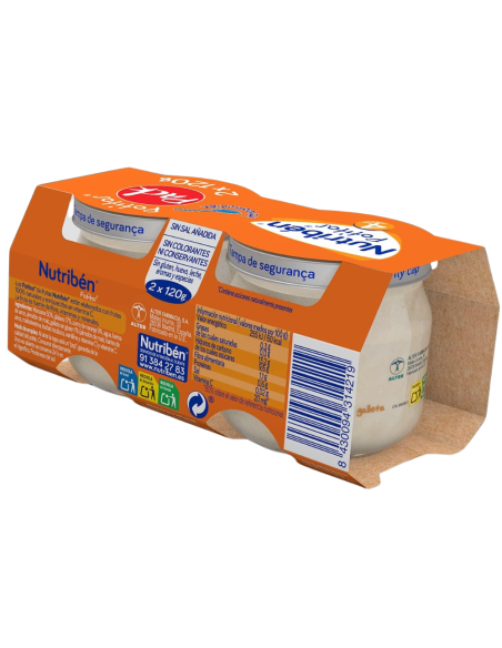 Pack 6 uds. Potitos Manzana, Naranja y Plátano con Galleta 120g +4M Nutribén