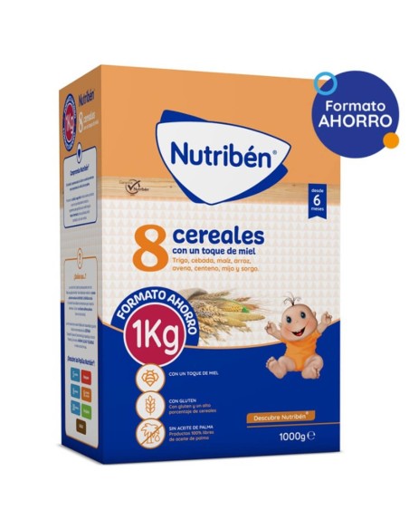Oferta Papilla 8 cereales miel (+6M) 1000g Nutriben