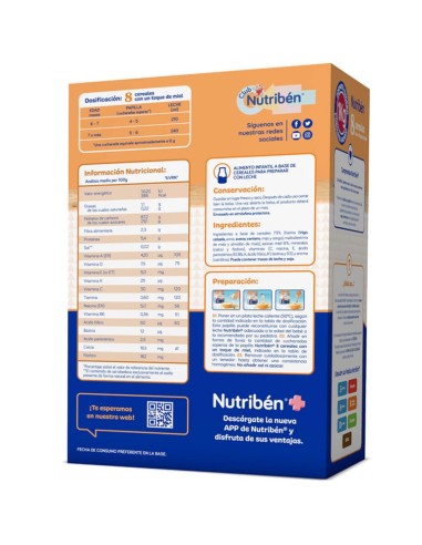 Oferta Papilla 8 cereales miel (+6M) 1000g Nutriben