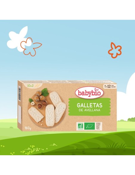 Compra ahora Galletas Crecimiento Avellana 160g - Babybio - Nappy.es