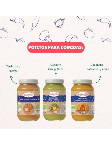 Oferta Potito Buenas Noches zanahoria, calabaza y arroz 200g BabyBio