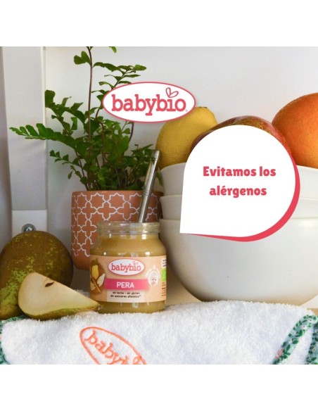 Compra ahora Potito melocotón y manzana tarrito 130g. +4M BabyBio