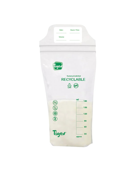 Bolsas de lactancia eco 180 ml (20 uds) Tigex