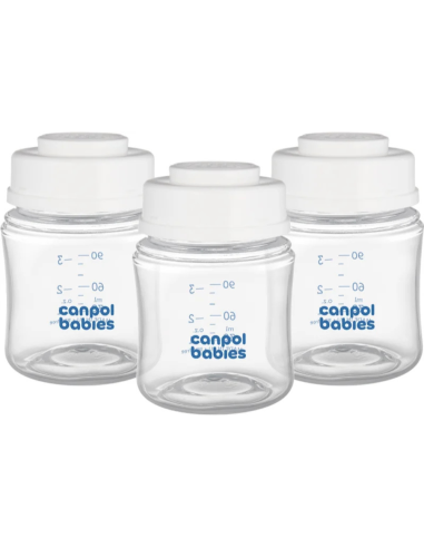Botellas almacenaje leche materna 3 uds. Canpol Babies