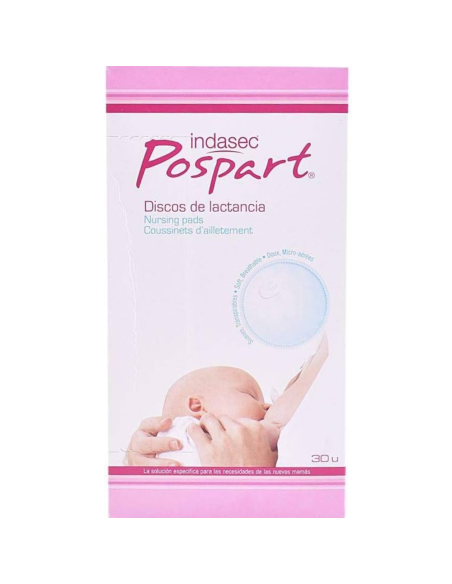 Discos lactancia postparto 30 uds. Indasec