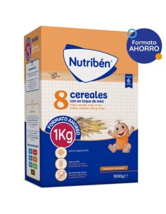 Oferta Pack 2 uds Papilla 8 cereales miel1000g. +6M Nutriben 2
