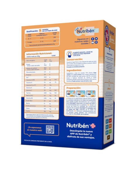 Oferta Pack 2 uds Papilla 8 cereales miel1000g. +6M Nutriben