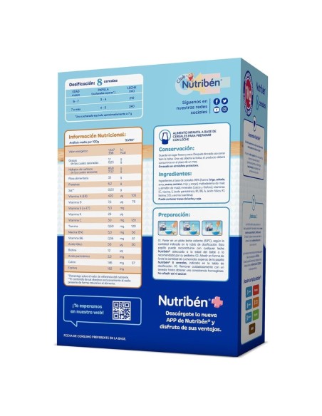 Oferta Pack 2 uds. Papilla 8 cereales 1000g. +6M Nutriben