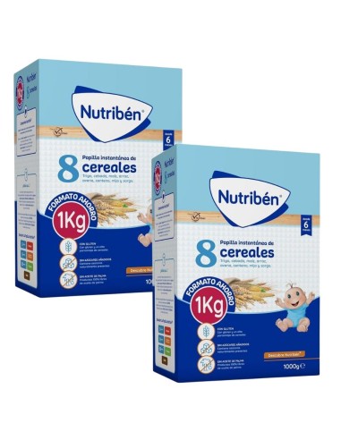 Oferta Pack 2 uds. Papilla 8 cereales 1000g. +6M Nutriben