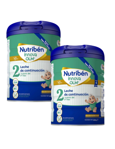 Oferta Pack 2 uds. Leche de formula Innova 2 800g. +6M Nutribén