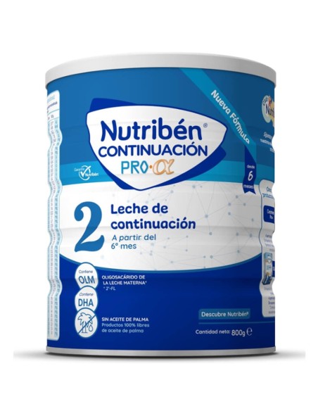 Pack 4 uds. Leche Continuación 2 Nutribén 800gr | Nutribén - Nappy.es