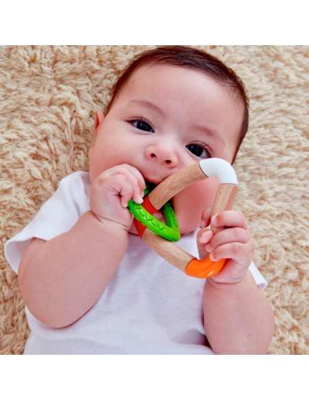 Mordedor para ayudarle a aliviar el dolor de la dent | Hape - Nappy.es