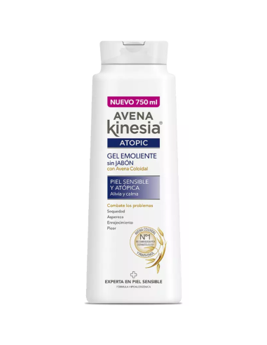 kinesia-gel-ducha-atopic-avena-750ml-1.jpg – Vista frontal Gel de Ducha Kinesia Atopic Avena 750 ml.
