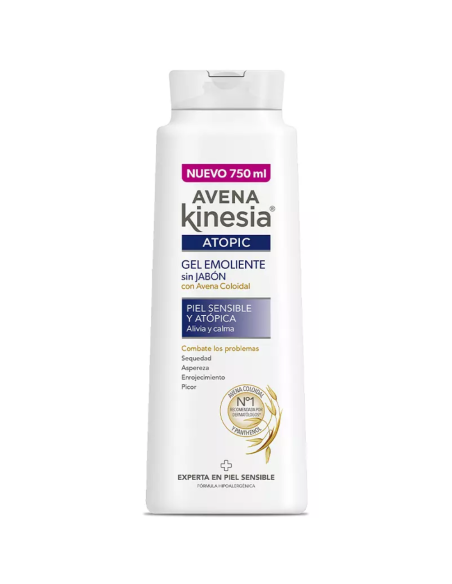 kinesia-gel-ducha-atopic-avena-750ml-1.jpg – Vista frontal Gel de Ducha Kinesia Atopic Avena 750 ml.