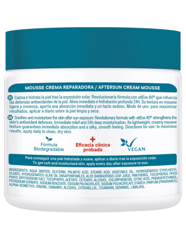 Aplicación de Aftersun Ecran en la piel