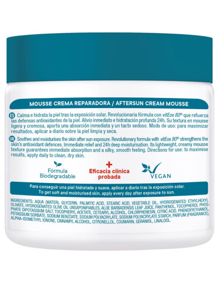 Aplicación de Aftersun Ecran en la piel