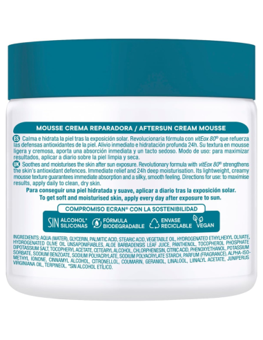 Textura mousse de Aftersun Ecran Crema Hidratante