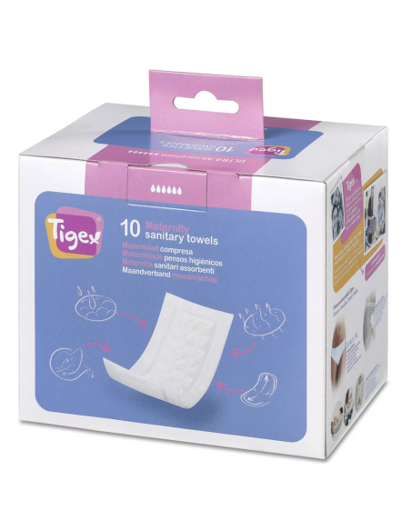 Compra Compresas Meternidad  Marca Tigex | Mamas 10uds - Nappy.es