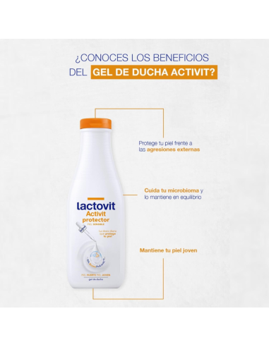lactovit-gel-bano-protector-activit-550ml-4.jpg – Uso en la ducha con espuma.