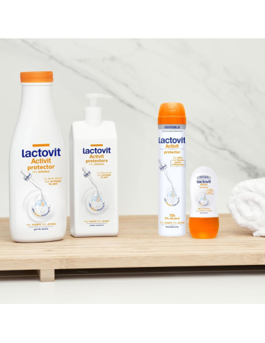 lactovit-gel-bano-protector-activit-550ml-5.jpg – Imagen del envase trasero con ingredientes y modo de uso.