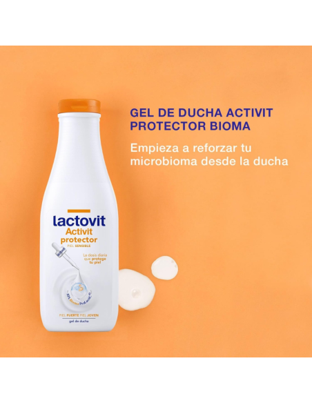 lactovit-gel-bano-protector-activit-550ml-8.jpg – Producto colocado junto a otros de la gama Lactovit.
