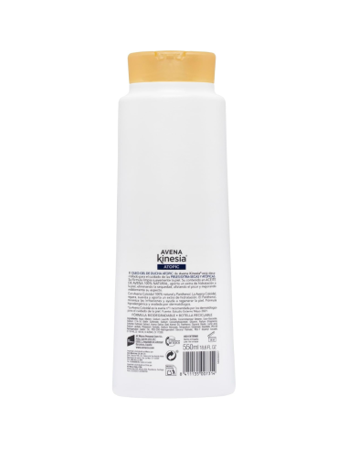 kinesia-oleogel-ducha-avena-750ml-2.jpg – Detalle de envase y etiqueta.