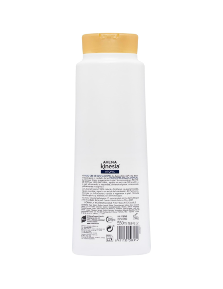 kinesia-oleogel-ducha-avena-750ml-2.jpg – Detalle de envase y etiqueta.