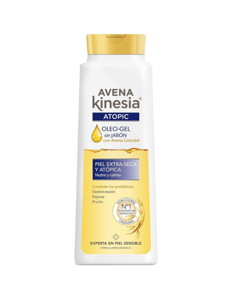 kinesia-oleogel-ducha-avena-750ml-1.jpg – Vista frontal Oleogel de Ducha Kinesia Avena 750 ml.
