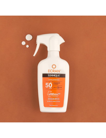 Ingredientes principales de la leche solar Ecran Sunnique SPF50