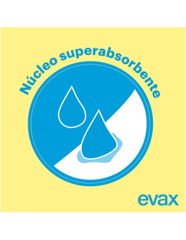 evax-fina-segura-alas-normal-12uds-2.jpg – Vista de compresa con alas desplegadas.