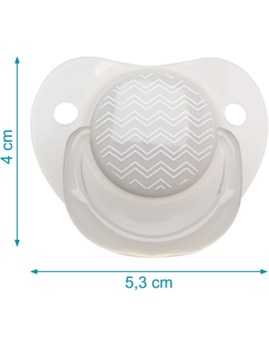 Pack 2 chupetes tetina ortodónticos 0-6 M silicona elefante KioKids