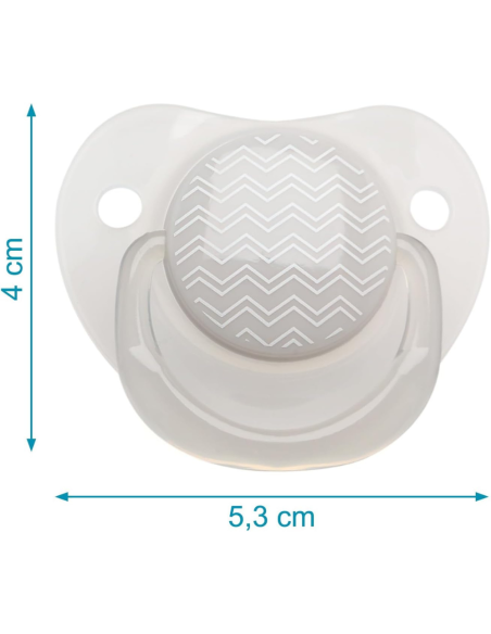 Pack 2 chupetes tetina ortodónticos 0-6 M silicona elefante KioKids