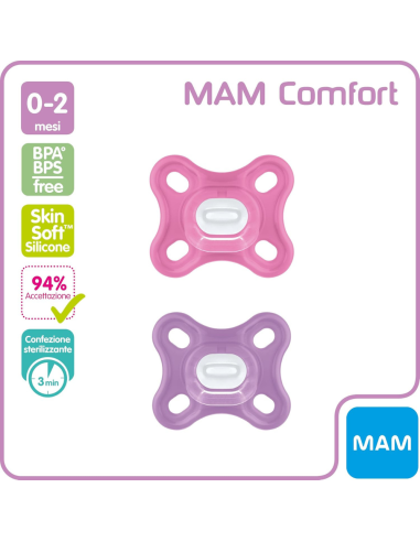 Chupete Comfort 0-3M (2 uds) Mam Baby