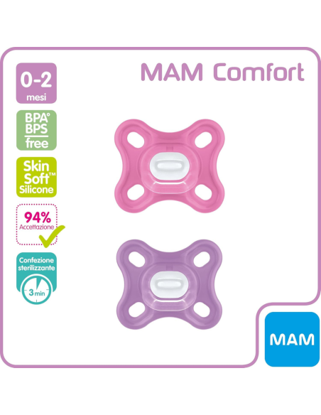 Chupete Comfort 0-3M (2 uds) Mam Baby