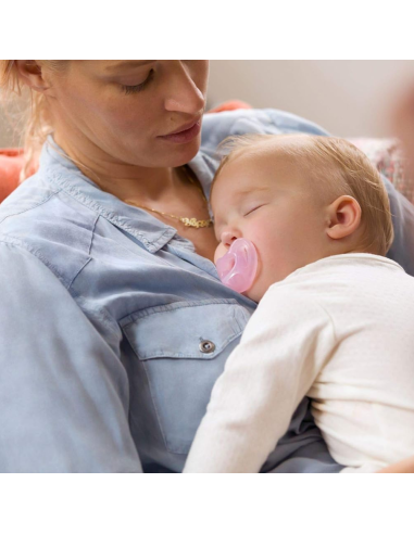 Pack de chupetes Sensitive lila y rosa 6-18M NUK