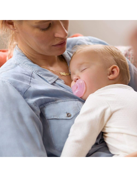 Pack de chupetes Sensitive lila y rosa 6-18M NUK