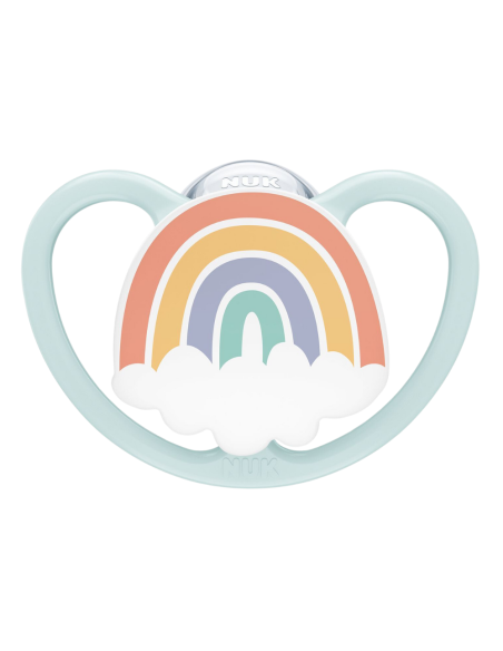 Chupete Space Rana/Arcoíris Silicona pack 2 uds. (0-6M) NUK