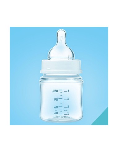 Biberón Anticólicos 120 ml con Asas Fluorescentes Canpol Babies (0–6m)